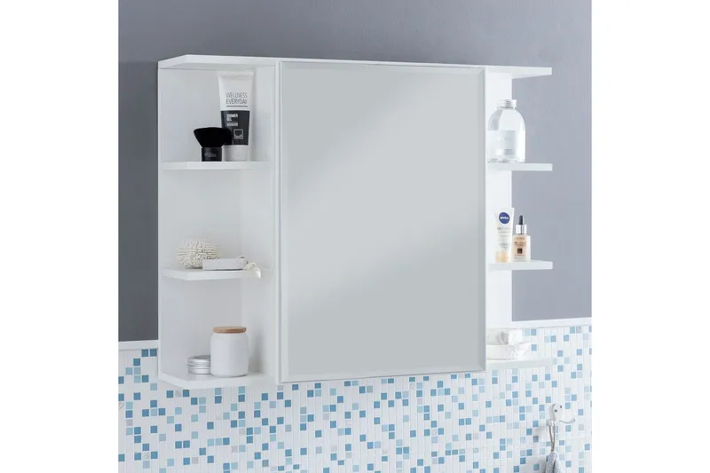 Badeværelsesskab Wohnling Moderne med spejldør lavet af hvid spånplade - Hus & renovering - Køkken & bad - Badeværelse - Badeværelsesmøbler - Spejlskabe
