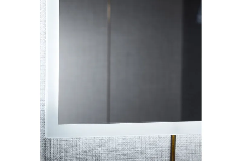 Badeværelsesspejl 100x80 cm med LED-belysning og anti-dug - Hus & renovering - Køkken & bad - Badeværelse - Badeværelsesmøbler - Badeværelsesspejl