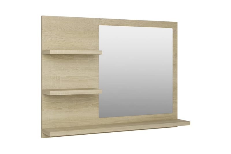 badeværelsesspejl 60x10,5x45 cm spånplade sonoma-eg - Brun - Hus & renovering - Køkken & bad - Badeværelse - Badeværelsesmøbler - Badeværelsesspejl