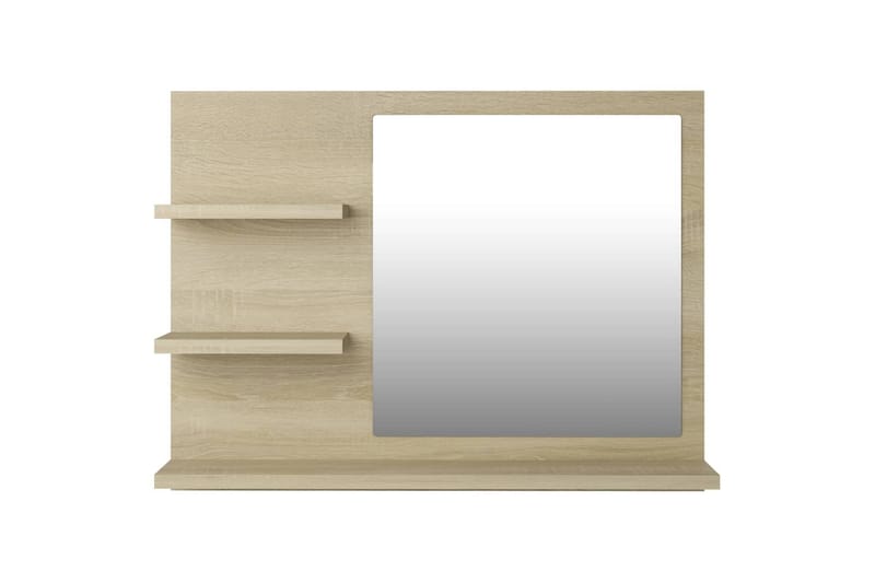 badeværelsesspejl 60x10,5x45 cm spånplade sonoma-eg - Brun - Hus & renovering - Køkken & bad - Badeværelse - Badeværelsesmøbler - Badeværelsesspejl