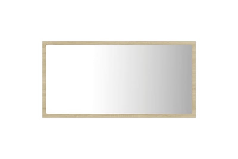 badeværelsesspejl m. LED-lys 80x8,5x37 cm spånplade - Brun - Badeværelsesspejl