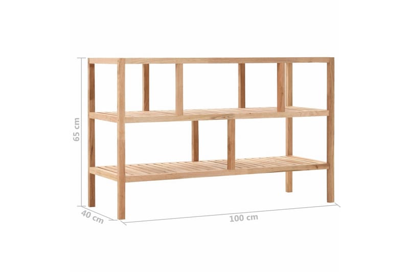 Badeværelseshylde Massivt Valnøddetræ 100 X 40 X 65 Cm - Beige - Hus & renovering - Køkken & bad - Badeværelse - Badeværelsesmøbler - Badeværelseshylde