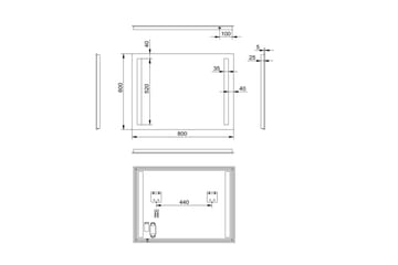 Allejaure Badeværelsesspejl 60 cm LED-belysning - Hus & renovering - Køkken & bad - Badeværelse - Badeværelsesmøbler - Badeværelsesspejl