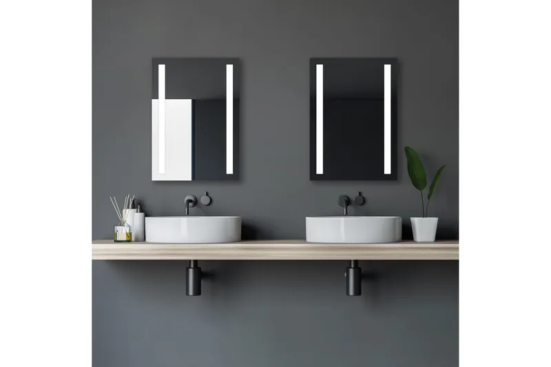 Allejaure Badeværelsesspejl 70 cm LED-belysning - Hus & renovering - Køkken & bad - Badeværelse - Badeværelsesmøbler - Badeværelsesspejl