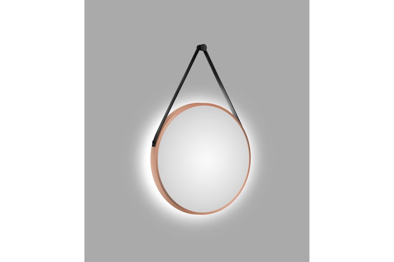 Allejaure Spejl 50 cm Rund - Kobber - Badeværelsesspejl - Badeværelsesspejl med belysning
