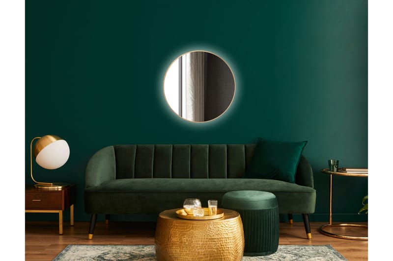 Allejaure Spejl 80 cm Rund - Guld - Hus & renovering - Køkken & bad - Badeværelse - Badeværelsesmøbler - Badeværelsesspejl