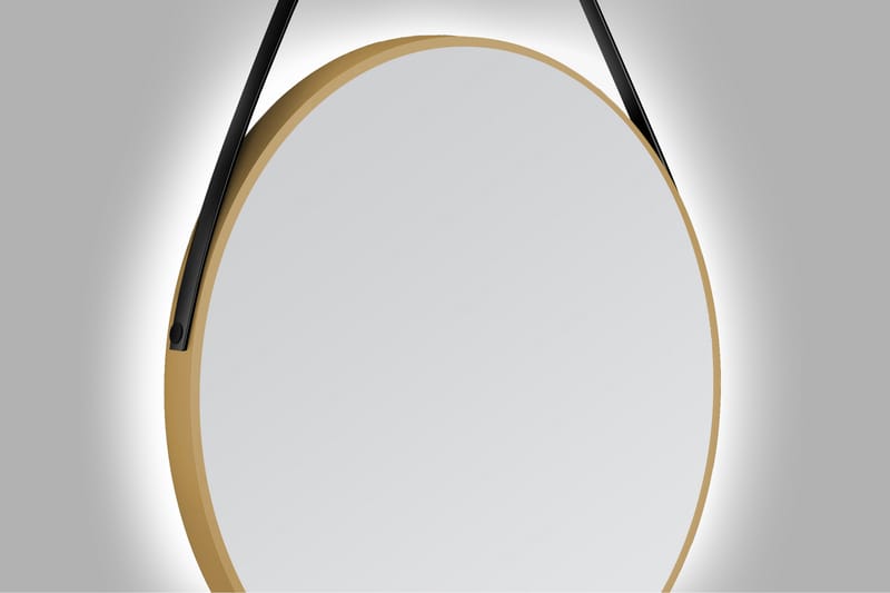 Allejaure Spejl 80 cm Rund - Guld - Badeværelsesspejl - Badeværelsesspejl med belysning