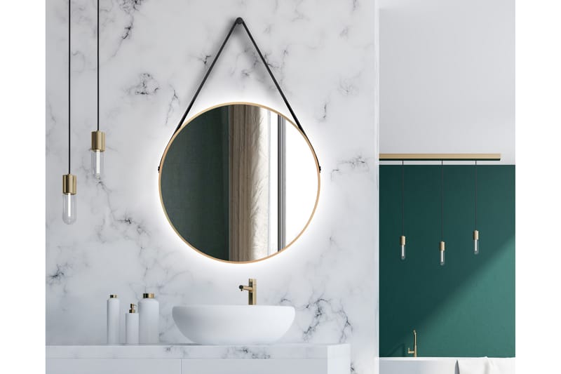 Allejaure Spejl 80 cm Rund, Guld