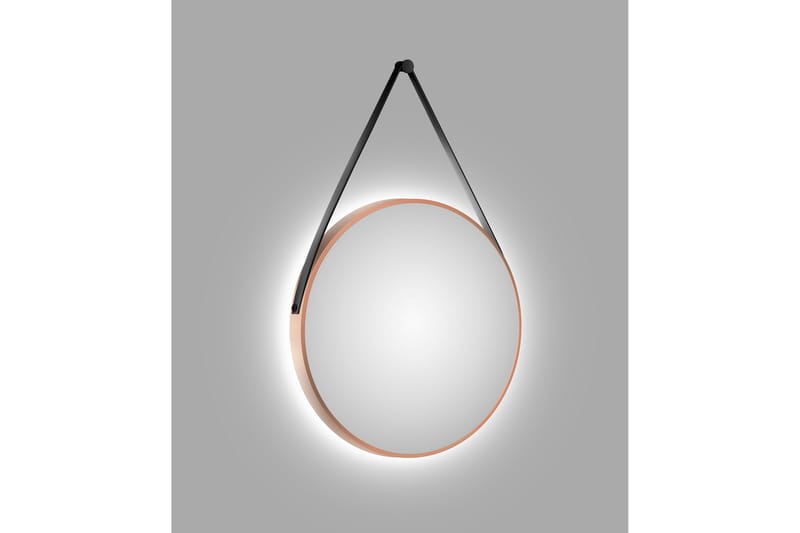 Allejaure Spejl 80 cm Rund - Kobber - Badeværelsesspejl - Badeværelsesspejl med belysning