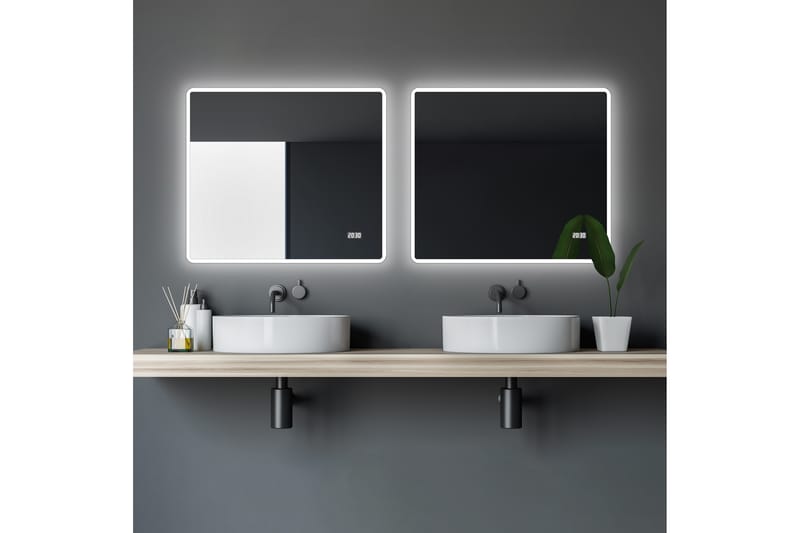 Aspsele Badeværelsesspejl 70 cm LED-belysning - Hus & renovering - Køkken & bad - Badeværelse - Badeværelsesmøbler - Badeværelsesspejl