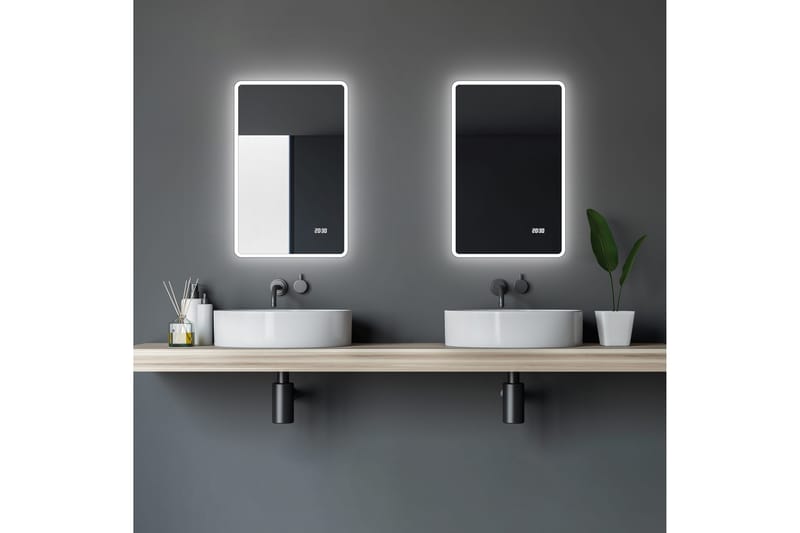 Aspsele Badeværelsesspejl 70 cm LED-belysning - Hus & renovering - Køkken & bad - Badeværelse - Badeværelsesmøbler - Badeværelsesspejl