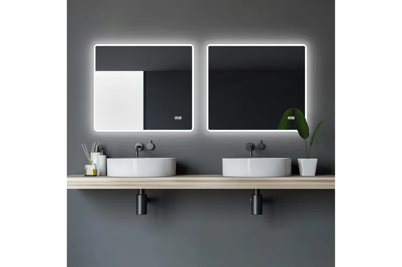 Aspsele Badeværelsesspejl 70 cm LED-belysning - Hus & renovering - Køkken & bad - Badeværelse - Badeværelsesmøbler - Badeværelsesspejl