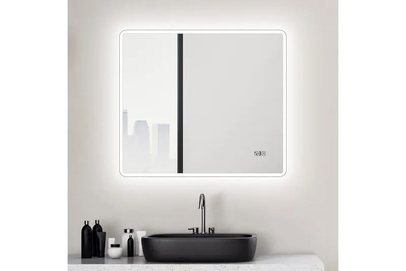 Aspsele Badeværelsesspejl 70 cm LED-belysning, undefined