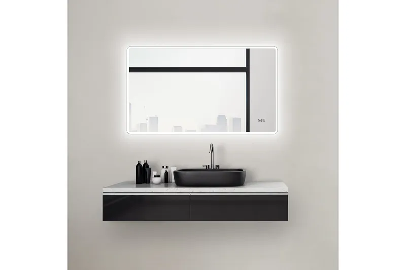 Aspsele Badeværelsesspejl 70 cm LED-belysning - Hus & renovering - Køkken & bad - Badeværelse - Badeværelsesmøbler - Badeværelsesspejl