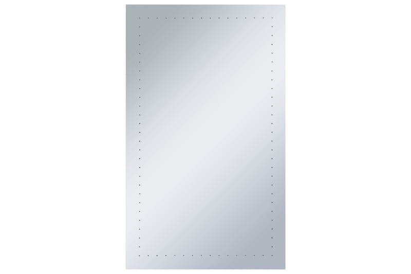 badeværelsesskab med spejl LED 60 x 100 cm - Sølv - Badeværelsesspejl - Badeværelsesspejl med belysning