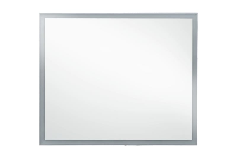 badeværelsesskab med spejl LED 60 x 50 cm - Sølv - Badeværelsesspejl - Badeværelsesspejl med belysning