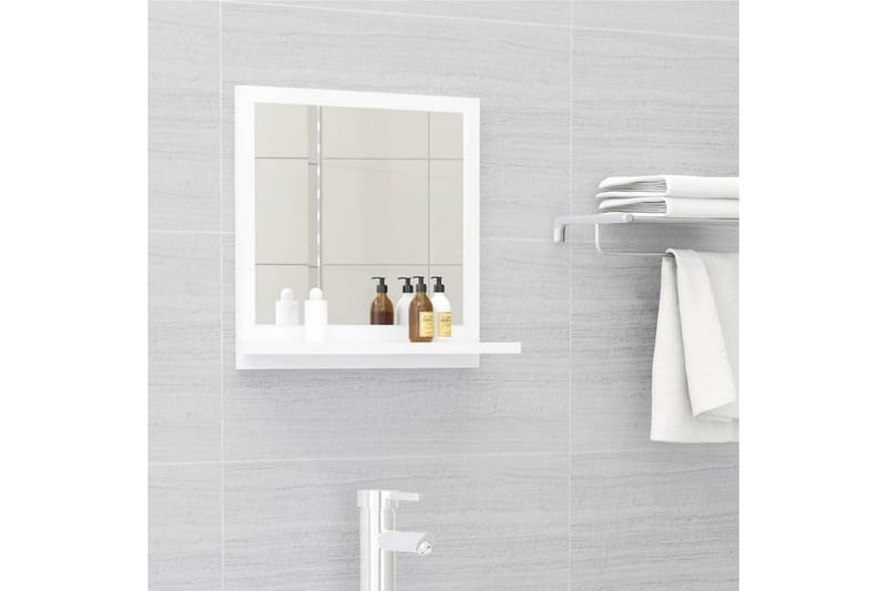 badeværelsesspejl 40x10,5x37 cm spånplade hvid - Hvid - Hus & renovering - Køkken & bad - Badeværelse - Badeværelsesmøbler - Badeværelsesspejl