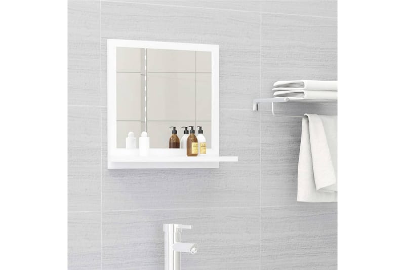badeværelsesspejl 40x10,5x37 cm spånplade hvid - Hvid - Badeværelsesspejl