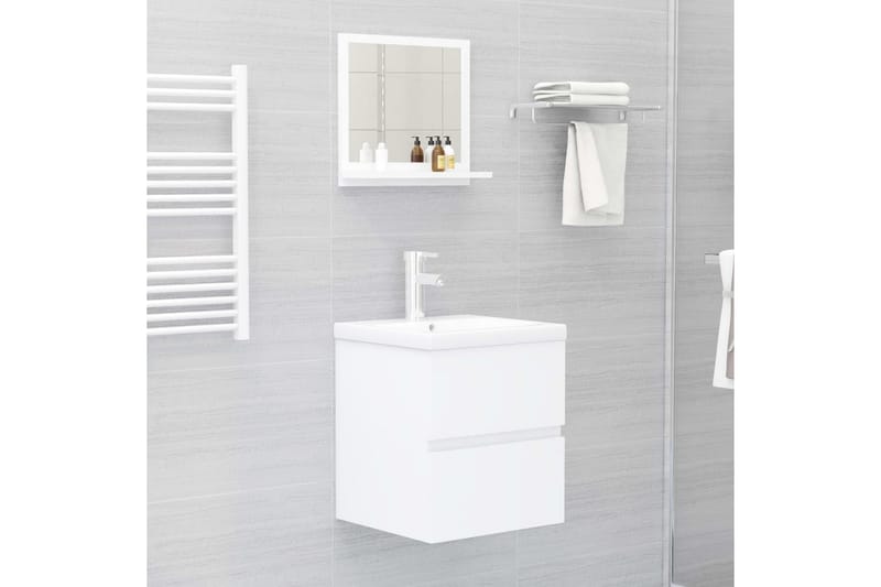 badeværelsesspejl 40x10,5x37 cm spånplade hvid - Hvid - Hus & renovering - Køkken & bad - Badeværelse - Badeværelsesmøbler - Badeværelsesspejl