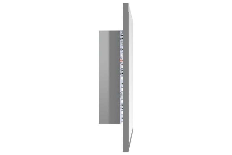 badeværelsesspejl 40x8,5x37 cm spånplade grå højglans - Grå - Badeværelsesspejl