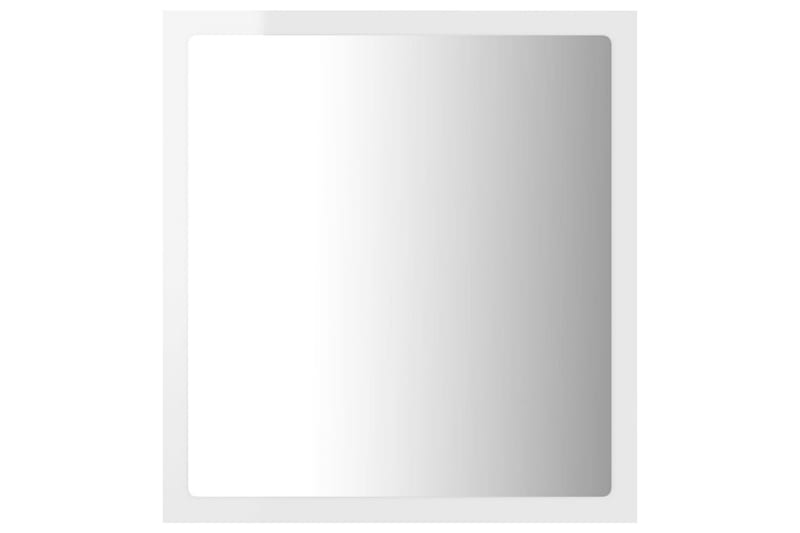 badeværelsesspejl 40x8,5x37 cm spånplade hvid højglans - Hvid - Badeværelsesspejl