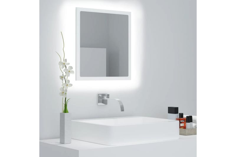 badeværelsesspejl 40x8,5x37 cm spånplade hvid - Hvid - Badeværelsesspejl