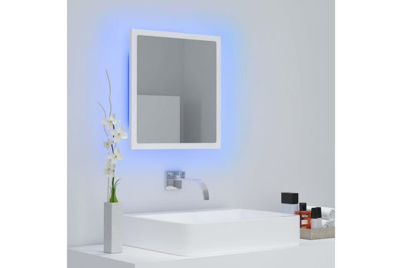 badeværelsesspejl 40x8,5x37 cm spånplade hvid - Hvid - Badeværelsesspejl