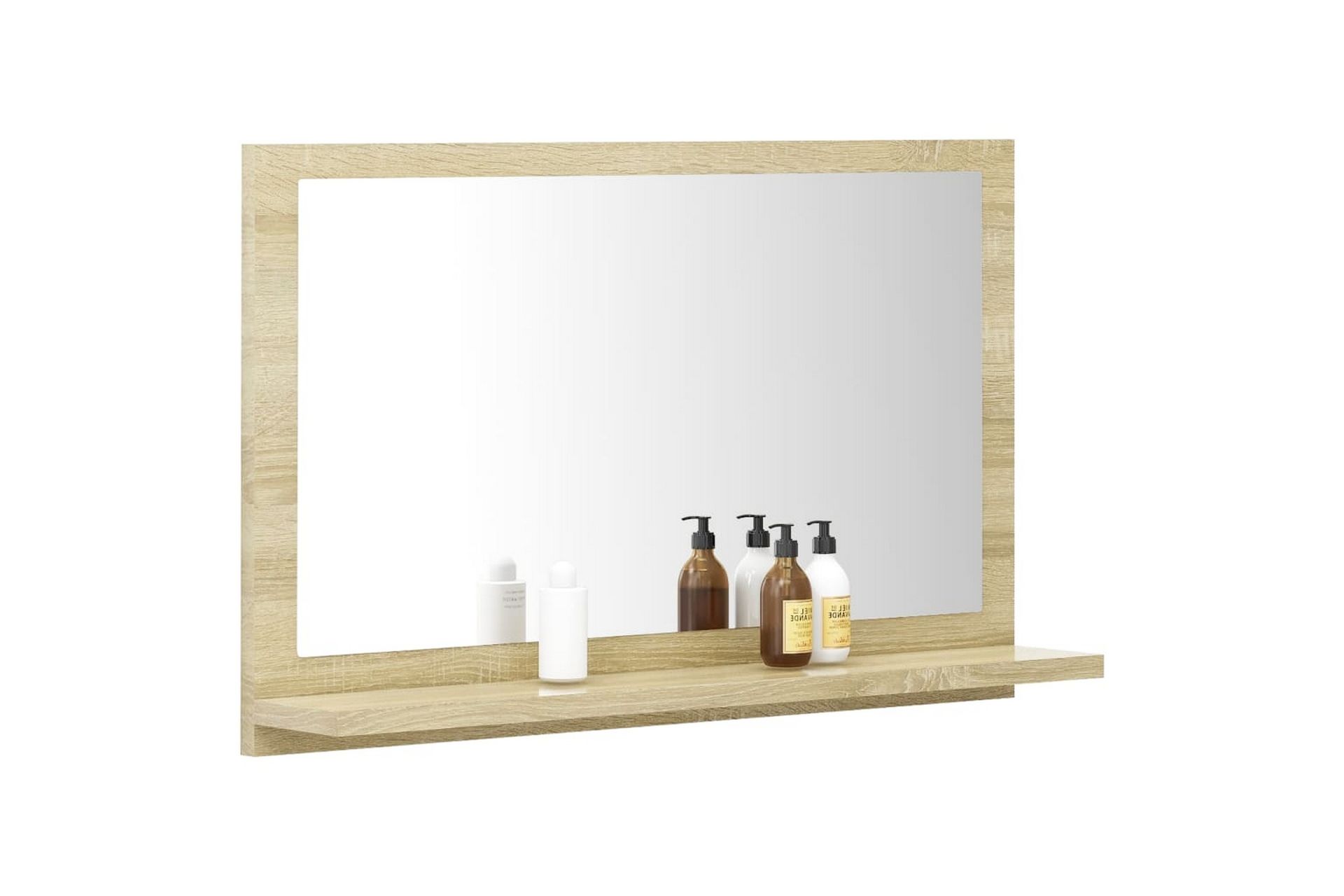badeværelsesspejl 60x10,5x37 cm spånplade sonoma-eg - Brun - Hus & renovering - Køkken & bad - Badeværelse - Badeværelsesmøbler - Badeværelsesspejl