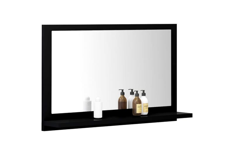 badeværelsesspejl 60x10,5x37 cm spånplade sort - Sort - Hus & renovering - Køkken & bad - Badeværelse - Badeværelsesmøbler - Badeværelsesspejl