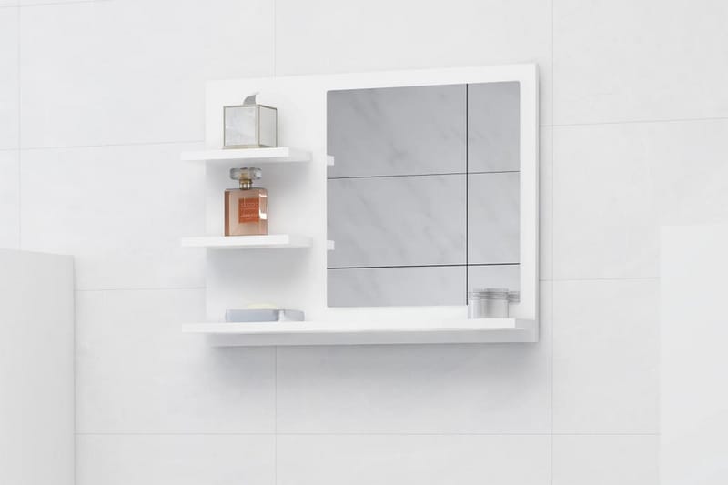 badeværelsesspejl 60x10,5x45 cm spånplade hvid - Hvid - Badeværelsesspejl
