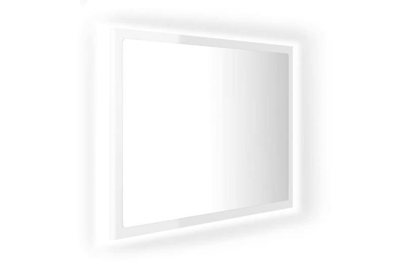 badeværelsesspejl 60x8,5x37 cm spånplade hvid højglans - Hvid - Badeværelsesspejl