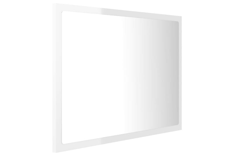 badeværelsesspejl 60x8,5x37 cm spånplade hvid højglans - Hvid - Hus & renovering - Køkken & bad - Badeværelse - Badeværelsesmøbler - Badeværelsesspejl