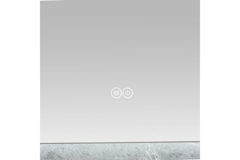 Badeværelsesspejl 60x80 cm med LED-belysning og anti-dug - Hus & renovering - Køkken & bad - Badeværelse - Badeværelsesmøbler - Badeværelsesspejl