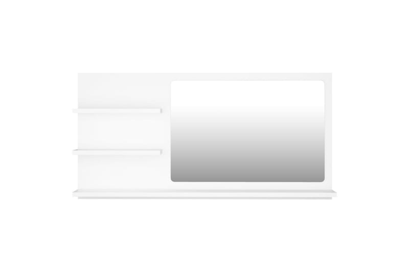 badeværelsesspejl 90x10,5x45 cm spånplade hvid - Hvid - Badeværelsesspejl