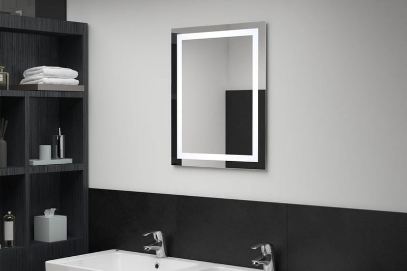 badeværelsesspejl LED m. touch 50 x 60 cm - Sølv - Hus & renovering - Køkken & bad - Badeværelse - Badeværelsesmøbler - Badeværelsesspejl