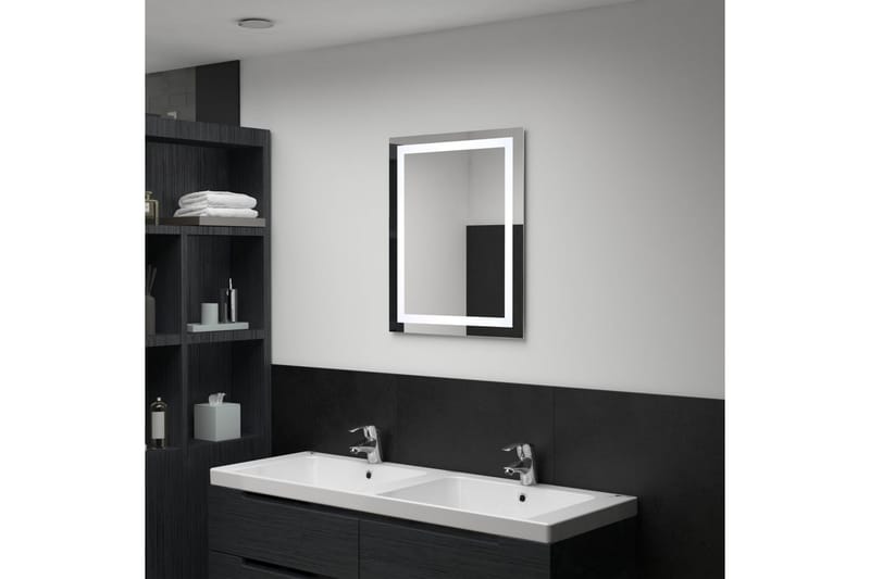 badeværelsesspejl LED m. touch 50 x 60 cm - Sølv - Hus & renovering - Køkken & bad - Badeværelse - Badeværelsesmøbler - Badeværelsesspejl