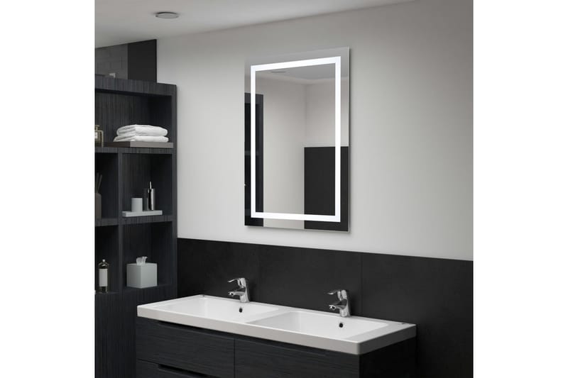 badeværelsesspejl LED m. touch 60 x 80 cm - Sølv - Hus & renovering - Køkken & bad - Badeværelse - Badeværelsesmøbler - Badeværelsesspejl