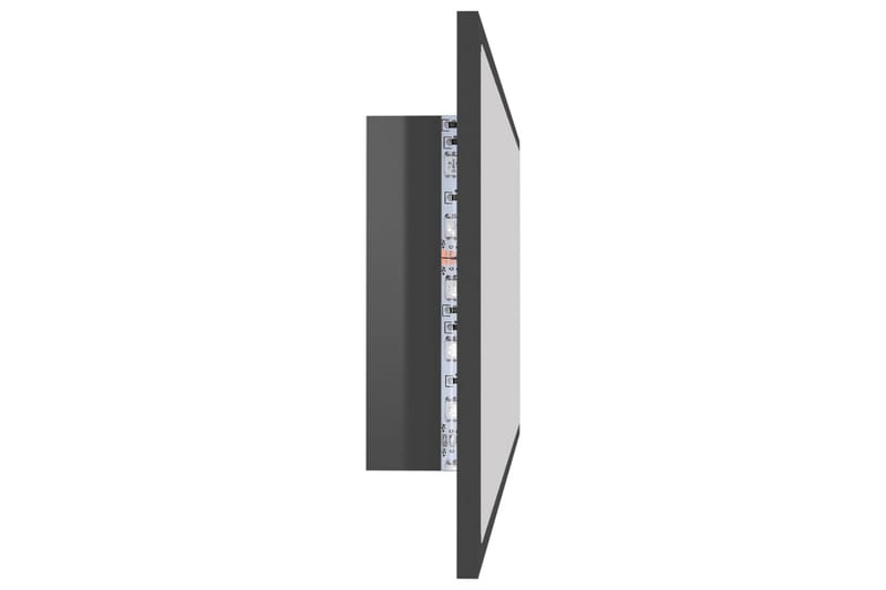 badeværelsesspejl m. LED 100x8,5x37 cm spånplade grå - Grå - Badeværelsesspejl