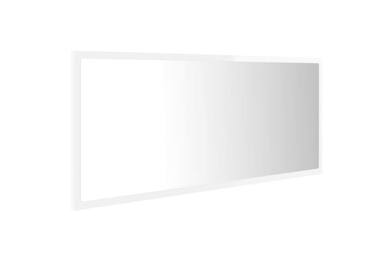 badeværelsesspejl m. LED 100x8,5x37 cm spånplade - Hvid - Badeværelsesspejl