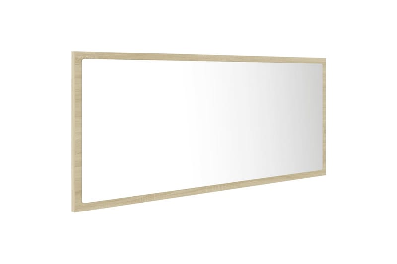 badeværelsesspejl m. LED-lys 100x8,5x37cm spånplade - Brun - Badeværelsesspejl