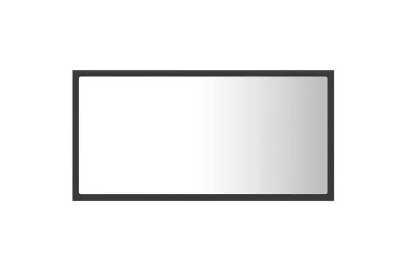 badeværelsesspejl m. LED-lys 80x8,5x37 cm spånplade grå - Grå - Badeværelsesspejl
