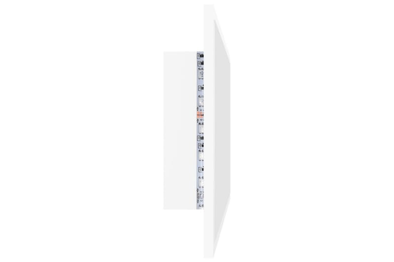 badeværelsesspejl m. LED-lys 80x8,5x37 cm spånplade hvid - Hvid - Badeværelsesspejl