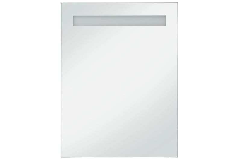 badeværelsesspejl med LED 60 x 80 cm - Sølv - Badeværelsesspejl - Badeværelsesspejl med belysning