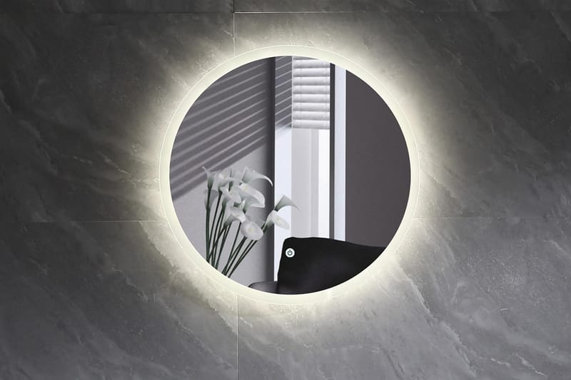 Bathlife spejl Skina 600 - Hvid - Badeværelsesspejl - Badeværelsesspejl med belysning