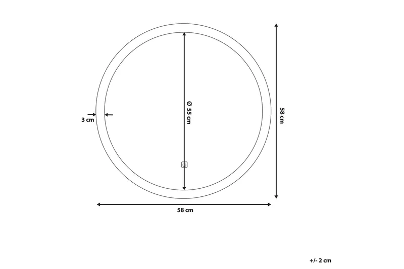 Cutberto Spejl LED-belysning - Sølv - Hus & renovering - Køkken & bad - Badeværelse - Badeværelsesmøbler - Badeværelsesspejl