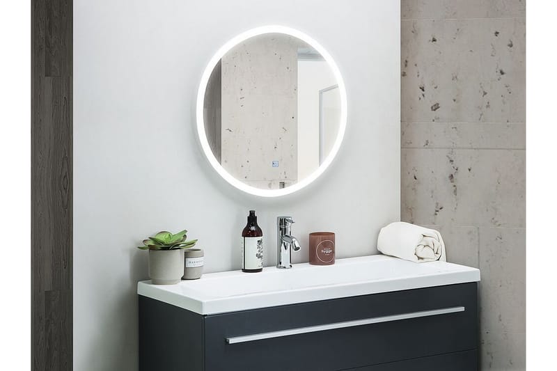 Cutberto Spejl LED-belysning - Sølv - Hus & renovering - Køkken & bad - Badeværelse - Badeværelsesmøbler - Badeværelsesspejl