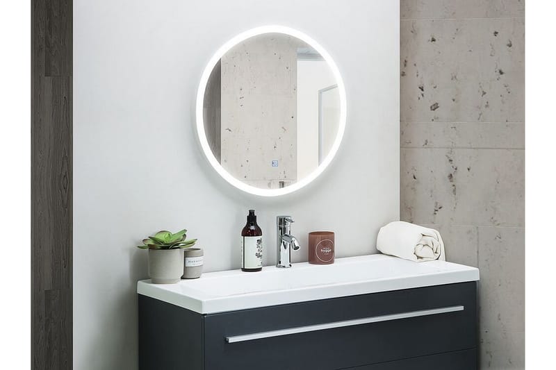 Cutberto Spejl LED-belysning - Sølv - Hus & renovering - Køkken & bad - Badeværelse - Badeværelsesmøbler - Badeværelsesspejl