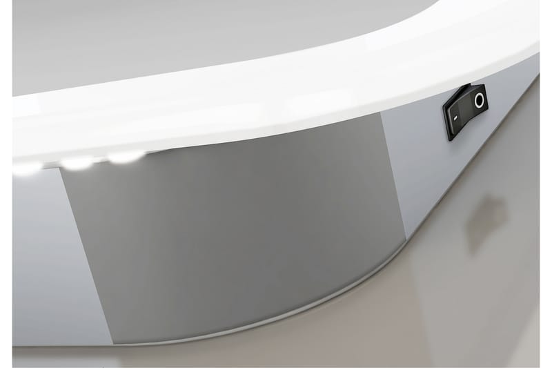 Dalkarl Spejl 40x45 cm - Sølv - Badeværelsesspejl - Badeværelsesspejl med belysning