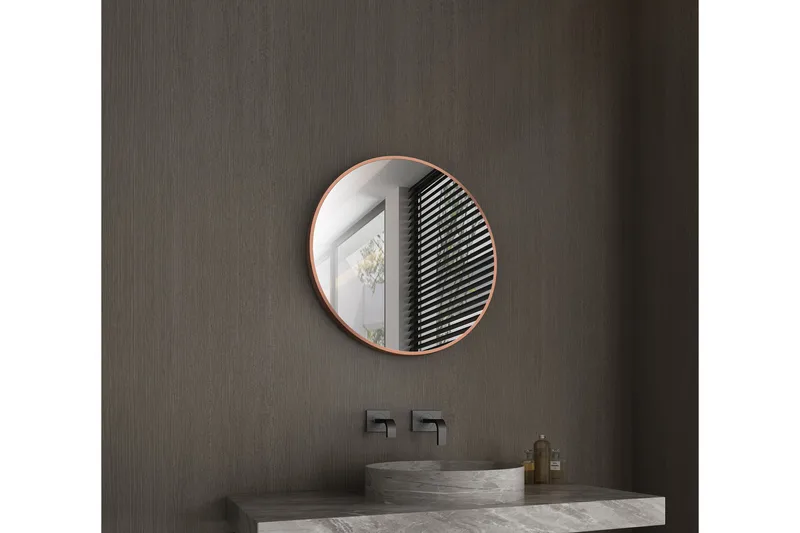 Digerberget Spejl 60 cm Rund - Kobber - Hus & renovering - Køkken & bad - Badeværelse - Badeværelsesmøbler - Badeværelsesspejl