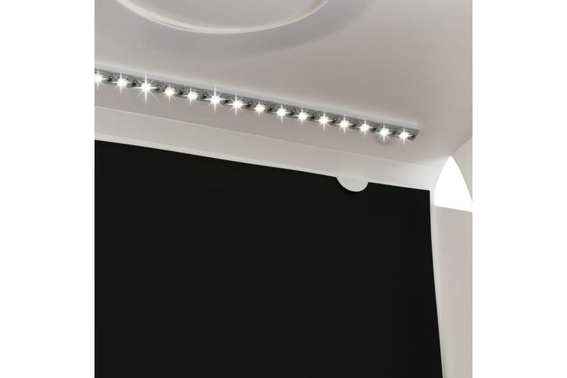 Foldbar softbox med LED-lys 40 x 34 x 37 cm plastik hvid - Hvid - Badeværelsesspejl - Badeværelsesspejl med belysning